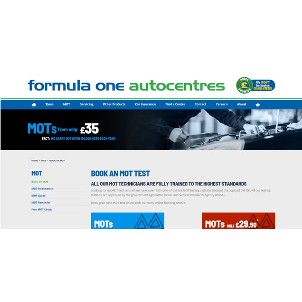 F1 Autocentres MOT Testing Review
