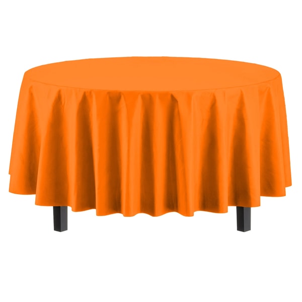 Factory Direct Party Round Orange Plastic Table Cover Review