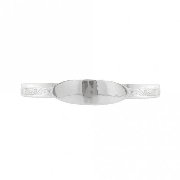 Faith Jewellers Sterling Silver Oval ID Plate Patterned Baby Bangle Reviews