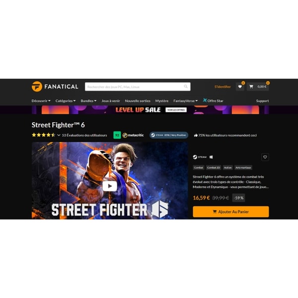Fanatical  Street Fighter 6 Avis