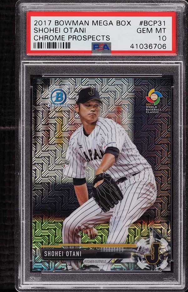 Fanatics Collect 2017 Bowman Chrome Mega Box Shohei Ohtani PROSPECT #BCP31 PSA 10 GEM MINT Review