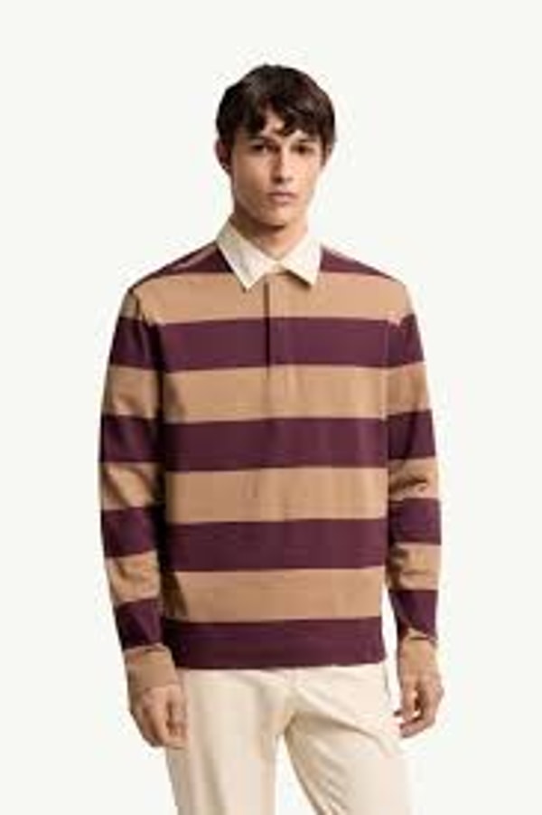 Farfetch Moncler Striped long-sleeve Polo Shirt Avis