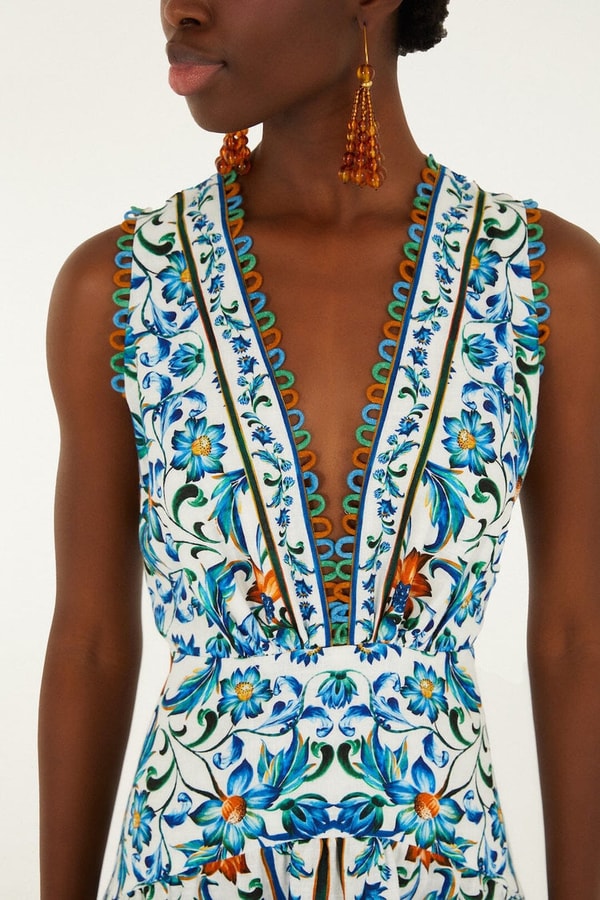FARM Rio Flora Tile Midi Dress Reviews