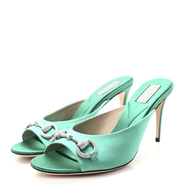 Gucci Raso Seta Malaga Kid Crystal Horsebit Sandals Review
