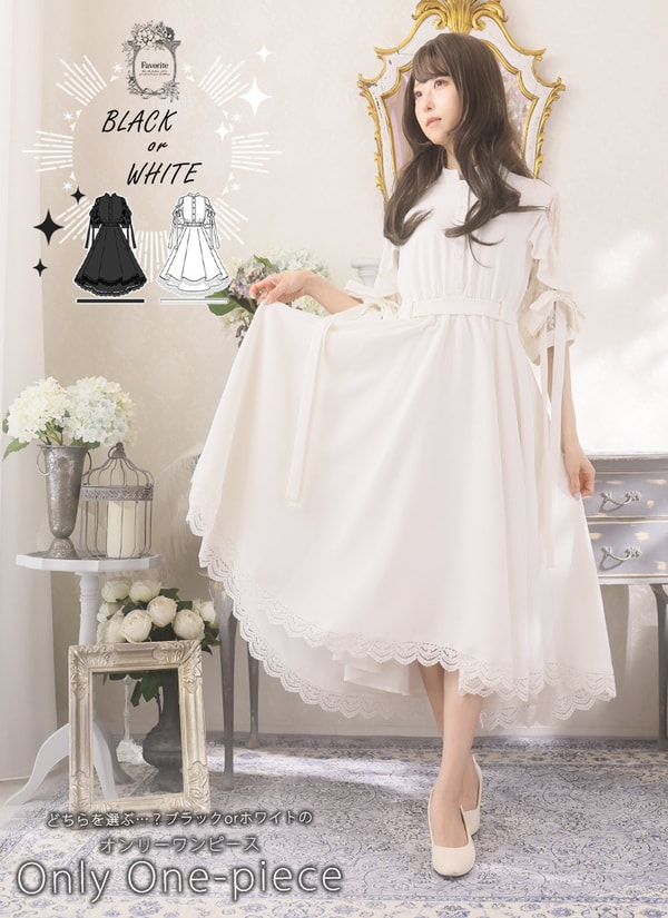 Favorite One Medium-length Dress, Elegant, Ribbon Detail, Lace, Takamin *Favorite Original* レビュー