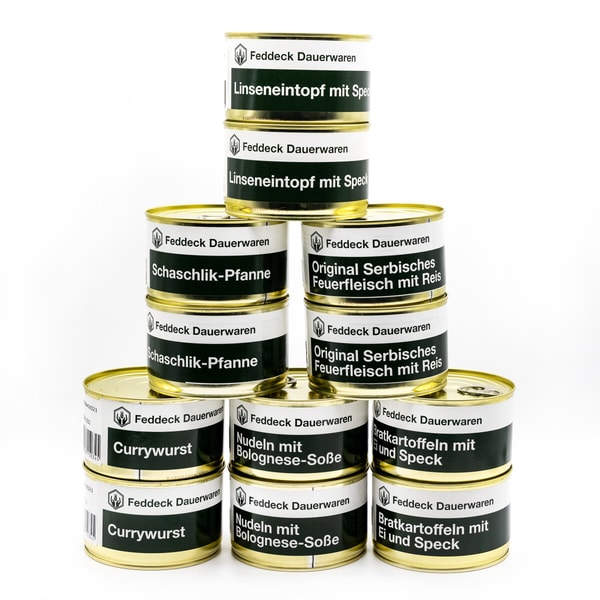 Feddeck 12 x 400 g Dosengerichte Mix in Dosen Bewertung