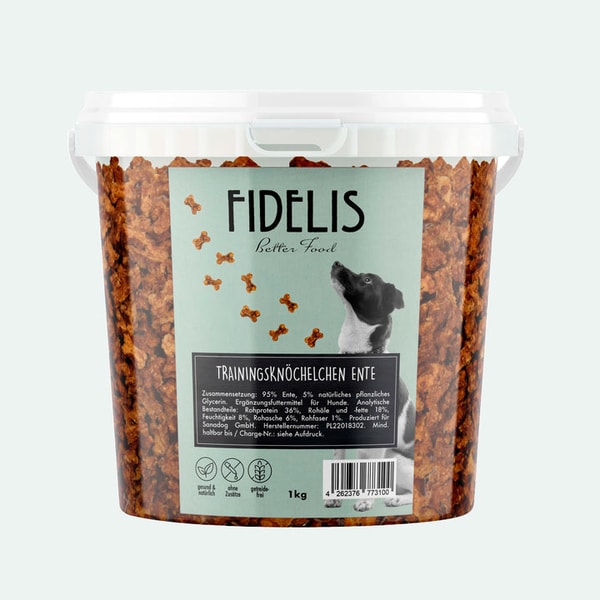 Fidelis Training Treats Mini Os de Canard Avis