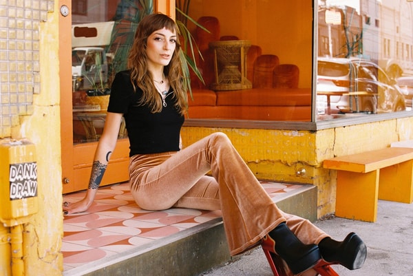 Flare Street Copper Burnt Orange Plain Velvet Flares Review