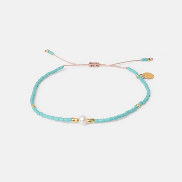Fleurs des Pr&eacute;s Jewelry Armband Gala Perle T&uuml;rkis Bewertung