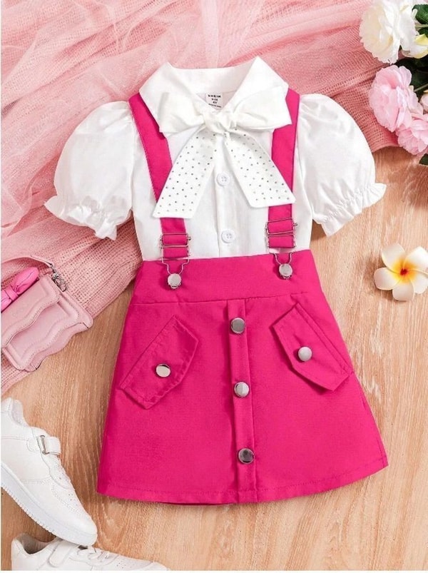 FlipKart MYTEX FASHION Dungaree For Baby Girls Party Solid Cotton Blend समीक्षा
