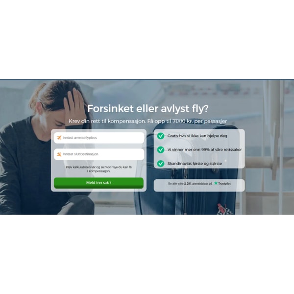 Flyforsinkelser Meld inn sak