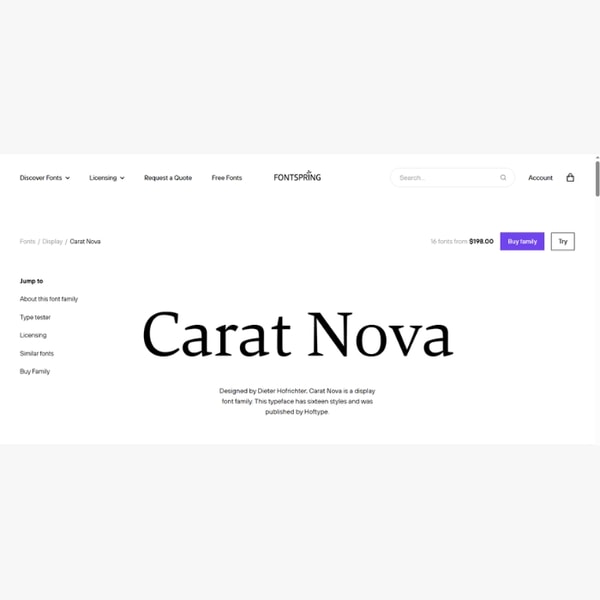 Fontspring Carat Nova Review