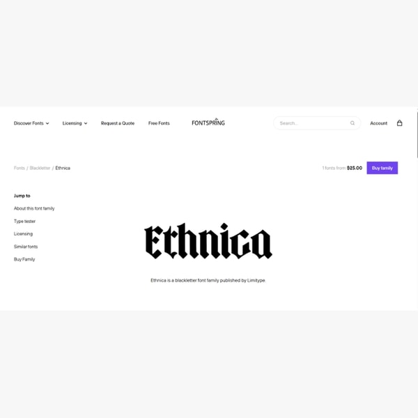 Fontspring Ethnica Review