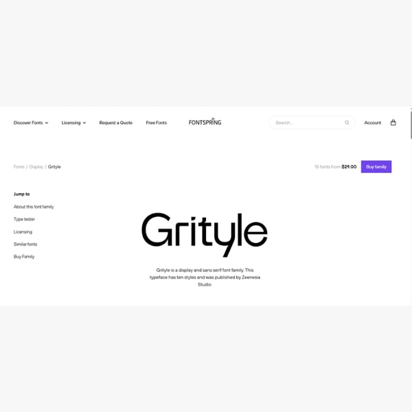 Fontspring Grityle Review