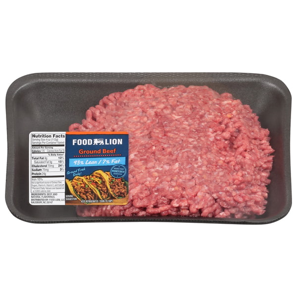 Food Lion 93% Lean 7% Fat Ground Beef Fresh Review