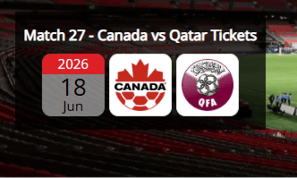 Football Ticket Net Match 27 - Canada vs Qatar Ticket Bewertung