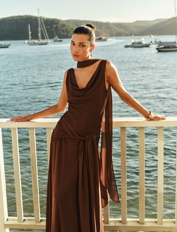 Forever New Vivianne Scarf Tie Maxi Dress Review