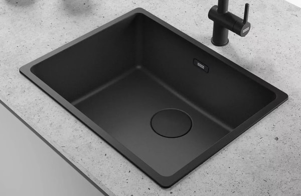 Minspira Fregadero Franke una cubeta Maris MRG-610-52 Black Collection Rese&ntilde;a