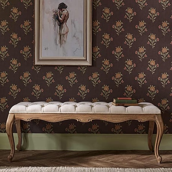 French Bedroom Love Story Taupe Velvet Bench Review