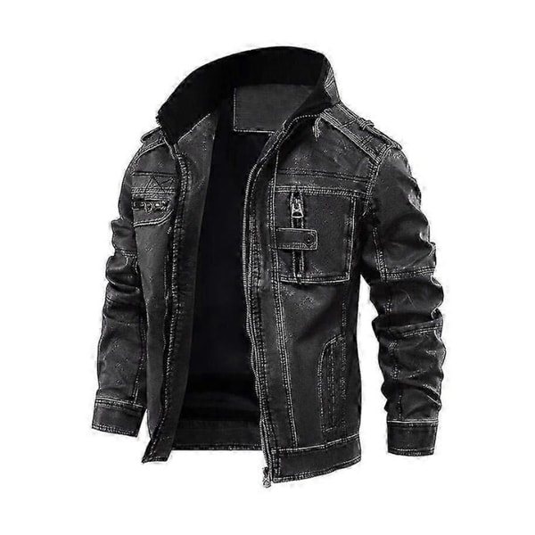 Fruugo Giacca da moto in vera pelle per uomo cappotto da moto caldo invernale di dimensioni europee Recensione