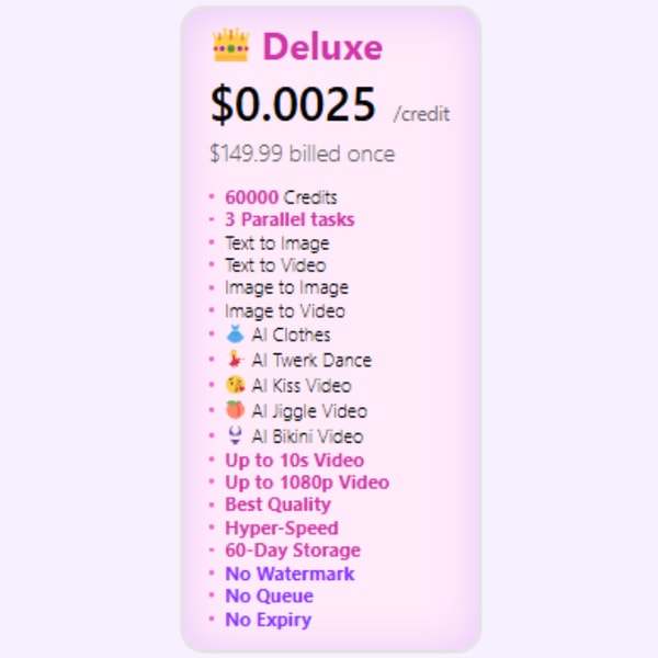 Funy AI Deluxe Credit Package Review