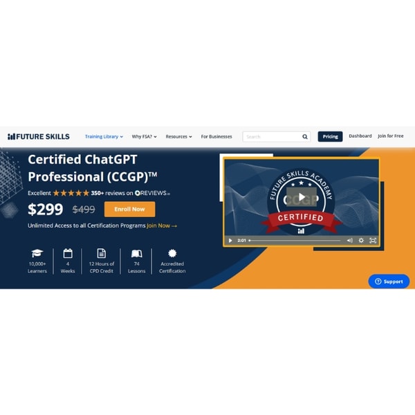 Future Skills Academy Certified ChatGPT Professional Review