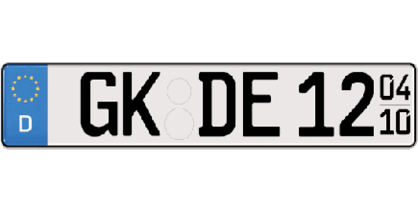 G&uuml;nstige Kennzeichen Standard Autokennzeichen Bewertung