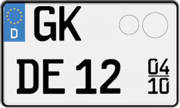 G&uuml;nstige Kennzeichen Motorradkennzeichen Bewertung