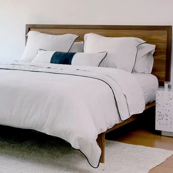 Huddleson Natural & Black Piped Linen Pillow Cover Review