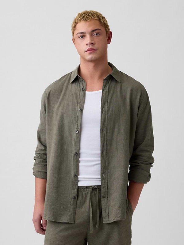 Gap Factory Linen-Blend Shirt in Standard Fit Review