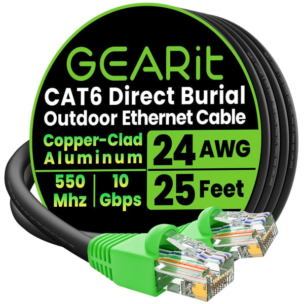 GEARit Cat6 CCA Outdoor Ethernet Cable for Direct Burial, Black Review