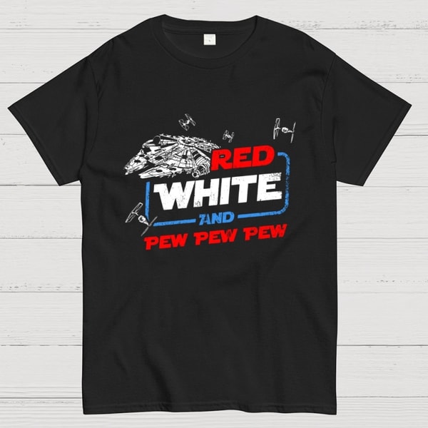 Geekbitshirts Star Red White and Pew Pew 4th of July Geek T-Shirt Review