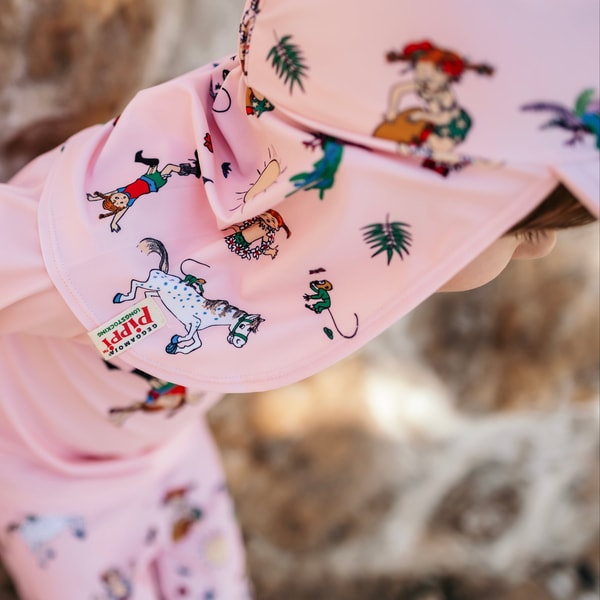Geggamoja UV Sun Cap Pippi Longstocking Pink Recension