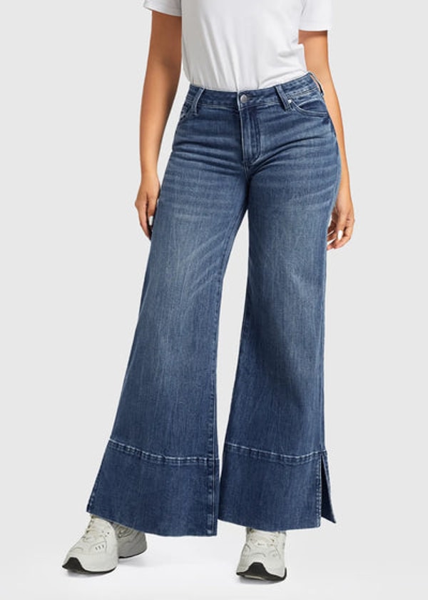 Genuwii Relaxed Split-Leg Wide-Leg Medium-Stretch Jeans Review