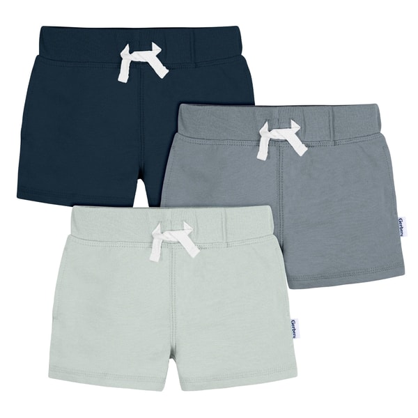 Gerber Childrenswear 3-Pack Baby & Toddler Boys Blues Knit Shorts Reviews