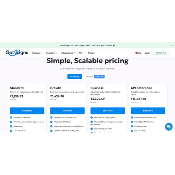 GetEsigns Pricing Review