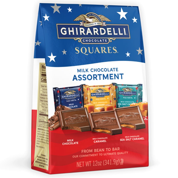 Ghirardelli Summer Assorted Milk Chocolate SQUARES 12 oz Bag Reviews