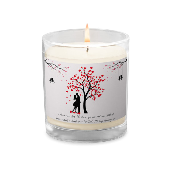 Giftomory Romantic Whispers Heart Leaves and Silhouette Candle Review