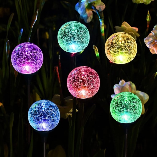 Gigalumi Solar Crackle Ball Tall Stake Lights Set Review