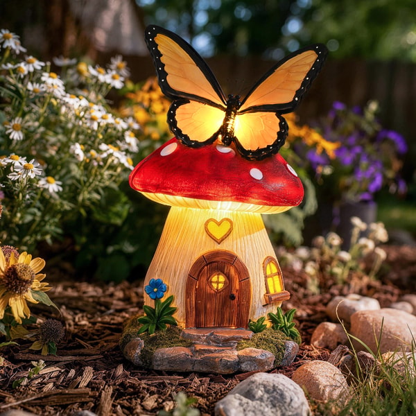 Gigalumi Fairy Garden Houses Mushroom Garden Statues Review