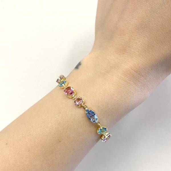 Gioielloro Bracciale in argento giallo con pietre colorati Recensione