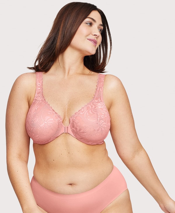 Glamorise Front-Closure Stretch Lace WonderWire Bra Review