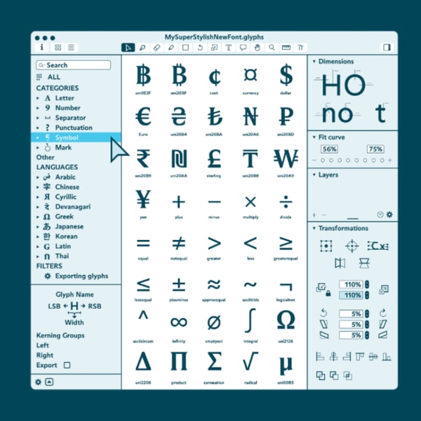 Art Text vs Glyphs