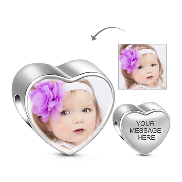 GNOCE Heart Engravable Photo Charm Reviews