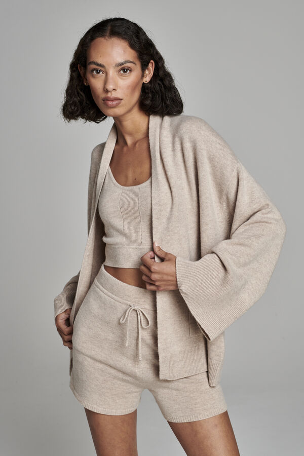 GoCashmere Open cashmere vest met wijde mouwen en zakken Beoordeling