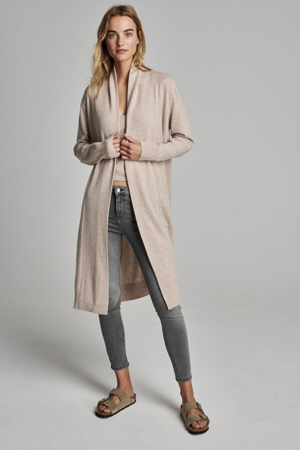 GoCashmere Lang open cashmere vest met zakken Beoordeling