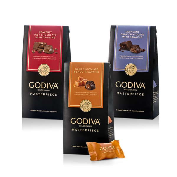 GODIVA Dark and Milk Chocolate Masterpiece Gift Set, 3 Bags Review