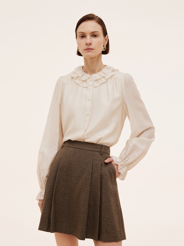 GOELIA Acetate Modal Ruffle Shirt Review