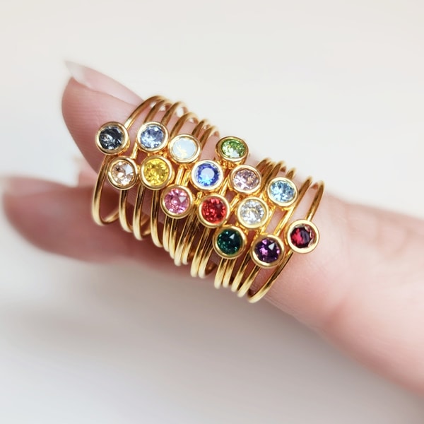 Going Golden 4mm Birthstone Stacking Ring Review