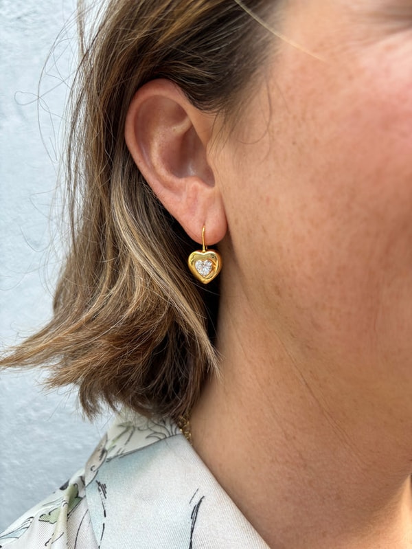 Goldbug Collection Puffy Heart Drop Earrings Review